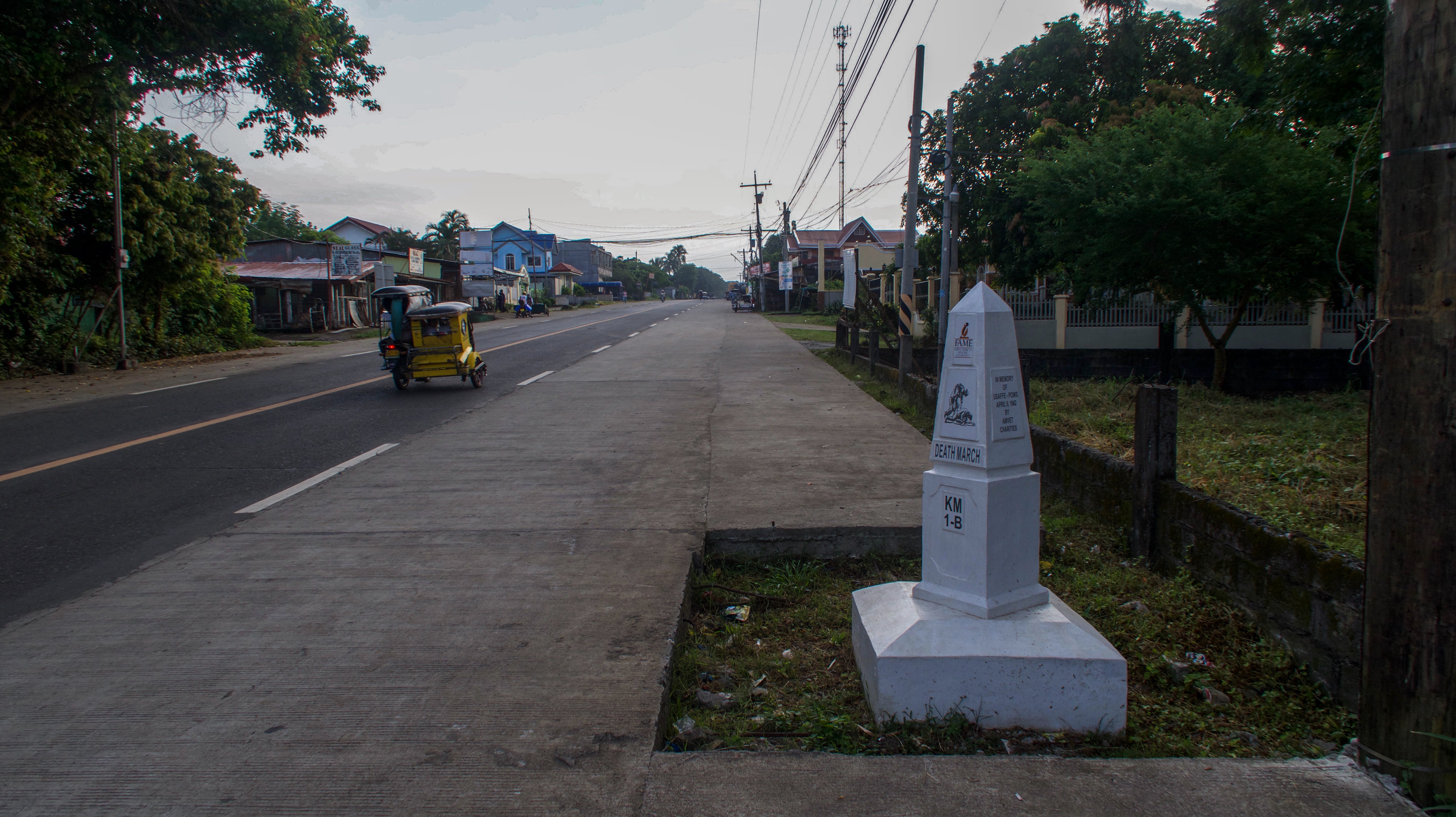 Bataan Death March Marker in Bagac Bataan Philippines